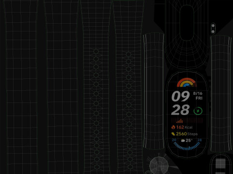Xiaomi Smart Band 9 Pin Model 3D