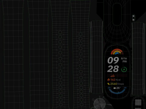 Xiaomi Smart Band 9 Pin 3D Model