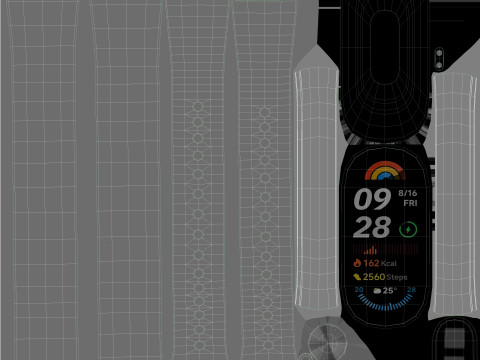 Xiaomi Smart Band 9 Pin Model 3D