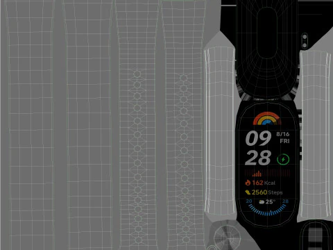 Xiaomi Smart Band 9 Pin 3D Model