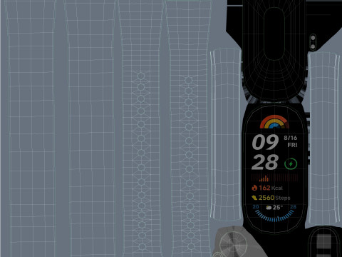 Xiaomi Smart Band 9 Pin Model 3D