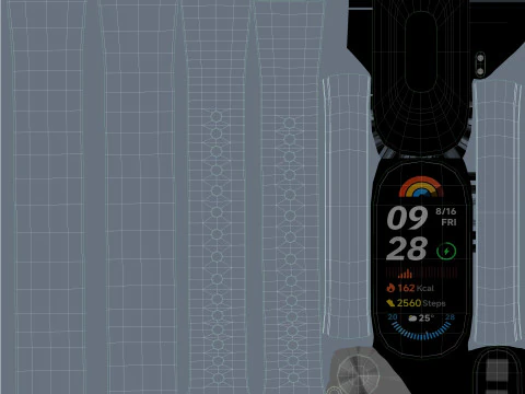 Xiaomi Smart Band 9 Pin 3D Model