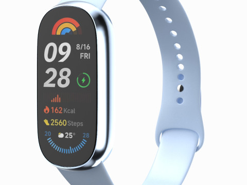 Xiaomi Smart Band 9 Blue 3D Model