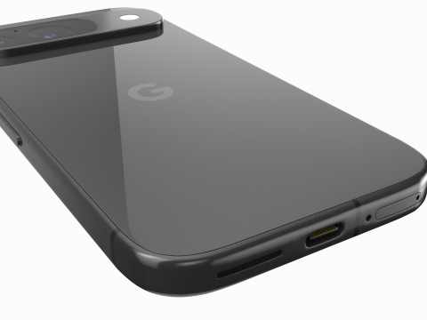 Google Pixel 9 Obsidian 3D मॉडल