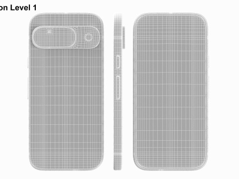 Google Pixel 9 Obsidian 3D मॉडल