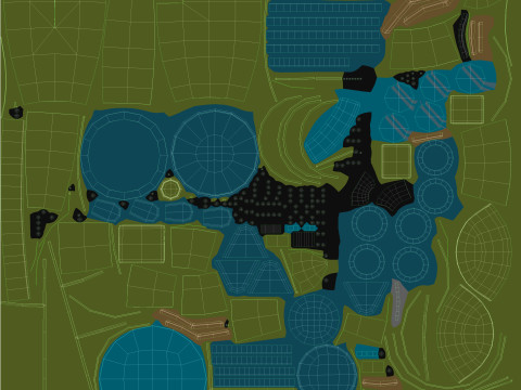 Cartoon Green Submarine 3D 모델
