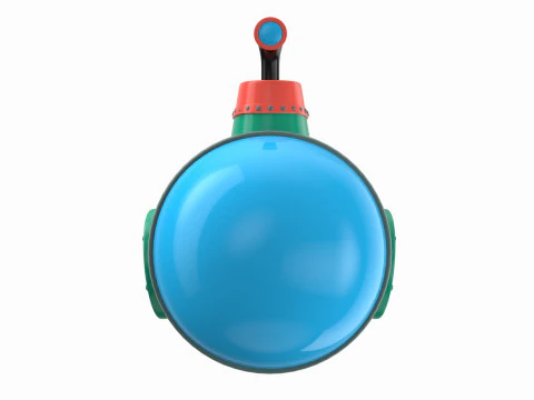 Cartoon Style Submarine Pink 3D Model