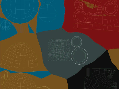 Cartoon Style Submarine Pink 3D Model