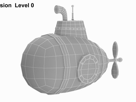 Cartoon Submarines Collection 3D 모델