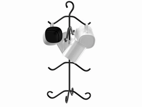 Mug Tree Stand Set 3D Model