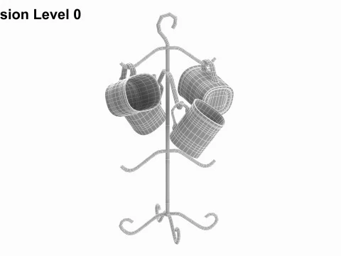 Mug Tree Stand Set 3D Model