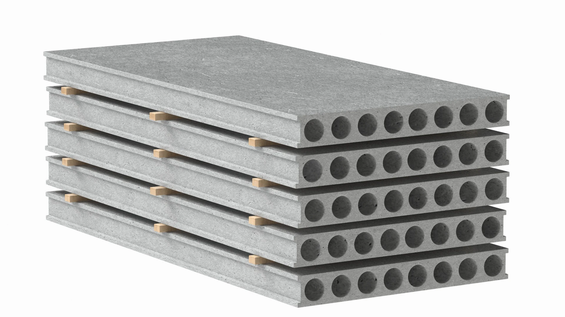 Concrete Slabs 3D Model .c4d .max .obj .3ds .fbx .stl .blend 