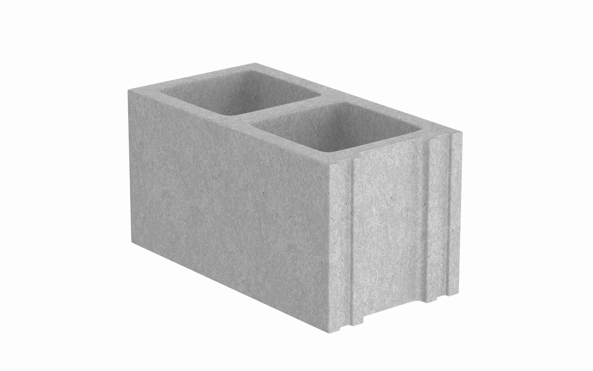 Cinder Concrete Block 3D Model .c4d .max .obj .3ds .fbx .stl .blend 