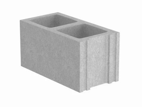 Cinder Concrete Block 3D Model