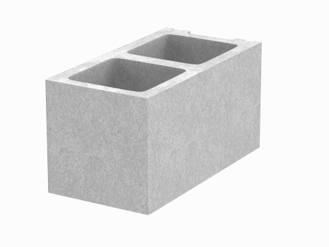 Cinder Concrete Block 3D Model