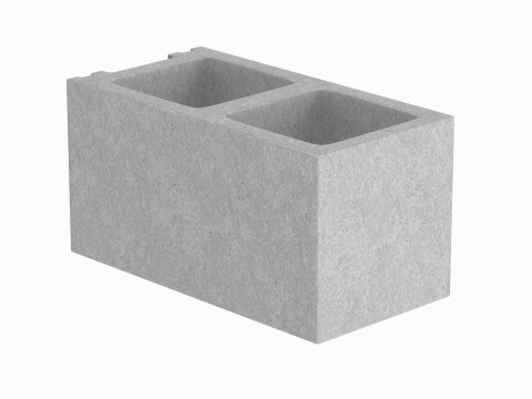 Cinder Concrete Block 3D Model