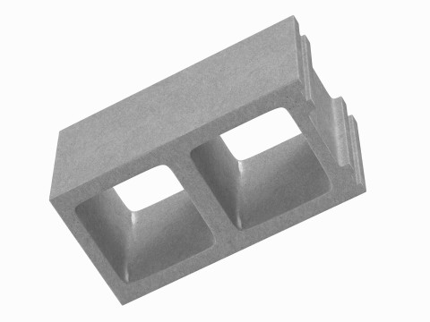 Cinder Concrete Block 3D Model