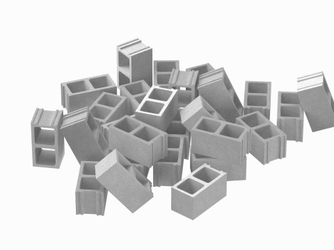 Pile Of Concrete Blocks 3D Модель