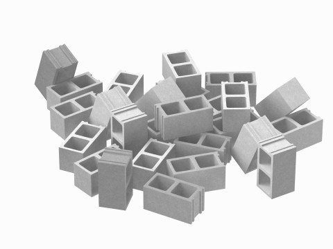 Pile Of Concrete Blocks 3D Модель