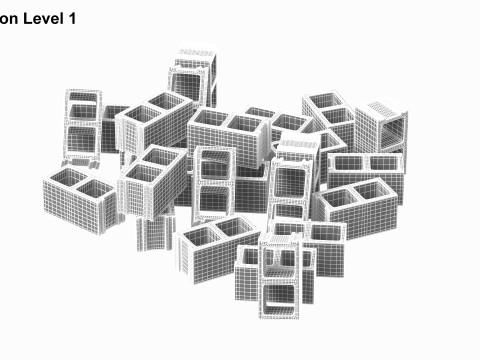 Pile Of Concrete Blocks 3D Модель