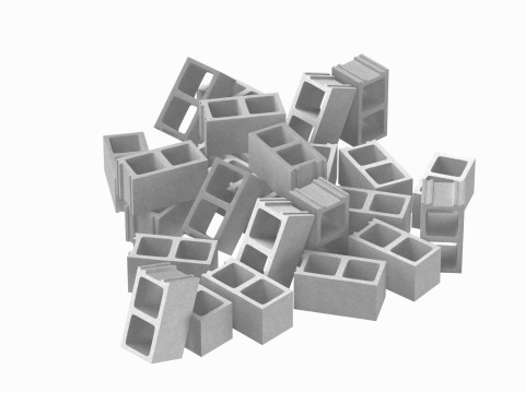 Pile Of Concrete Blocks 3D Модель