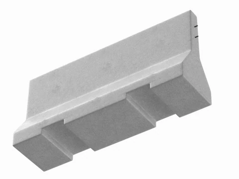Concrete Barrier V1 3D Model