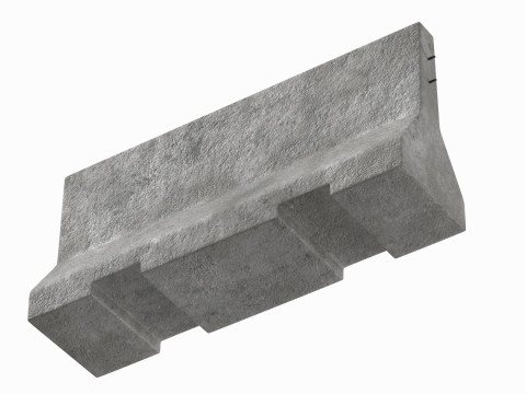 Concrete Barrier V3 3D Model