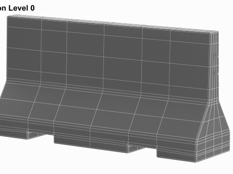 Concrete Barrier V3 3D Model