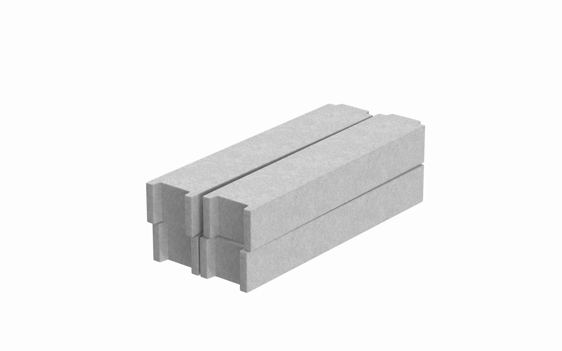 Concrete Blocks 3D Model .c4d .max .obj .3ds .fbx .stl .blend 