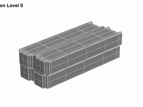 Concrete Blocks 3D Model