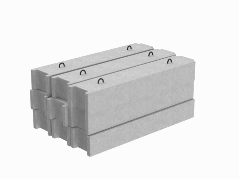 Stacked Concrete Blocks Modèle 3D