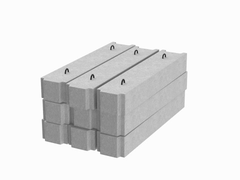 Stacked Concrete Blocks Modèle 3D