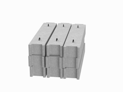 Stacked Concrete Blocks Modèle 3D