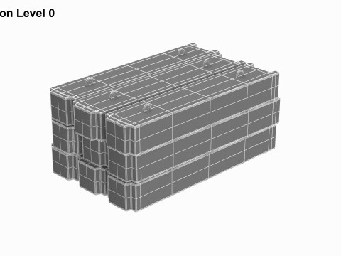 Stacked Concrete Blocks Modèle 3D