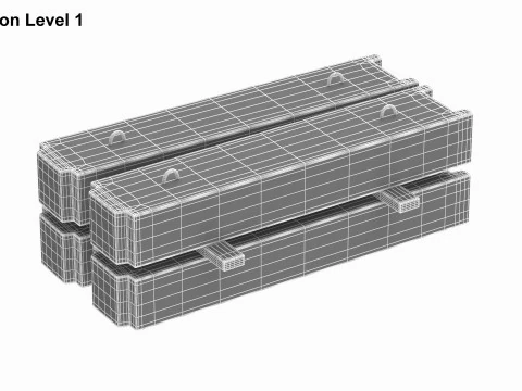 Concrete Blocks 3D Model