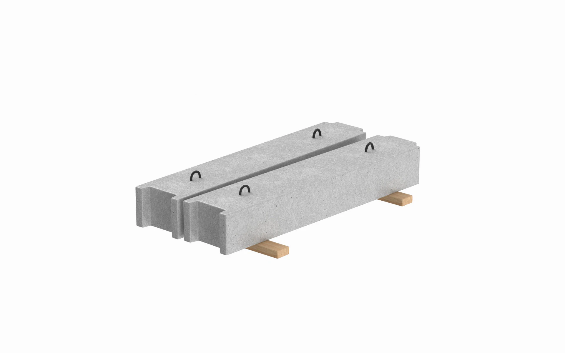 Concrete Blocks 3D Model .c4d .max .obj .3ds .fbx .stl .blend 