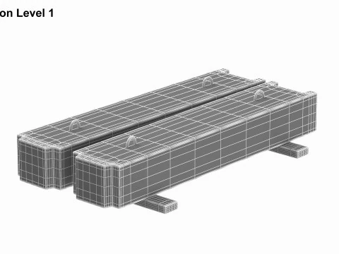 Concrete Blocks 3D Model