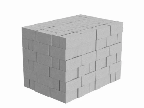 Stack Of Concrete Blocks 3D Model