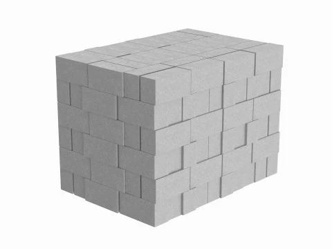 Stack Of Concrete Blocks 3D Model