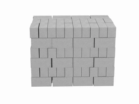 Stack Of Concrete Blocks 3D Model