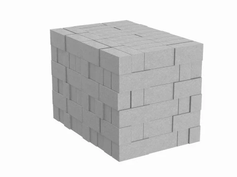 Stack Of Concrete Blocks 3D Model