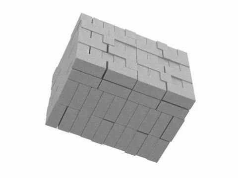 Stack Of Concrete Blocks 3D Model