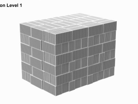 Stack Of Concrete Blocks 3D 모델