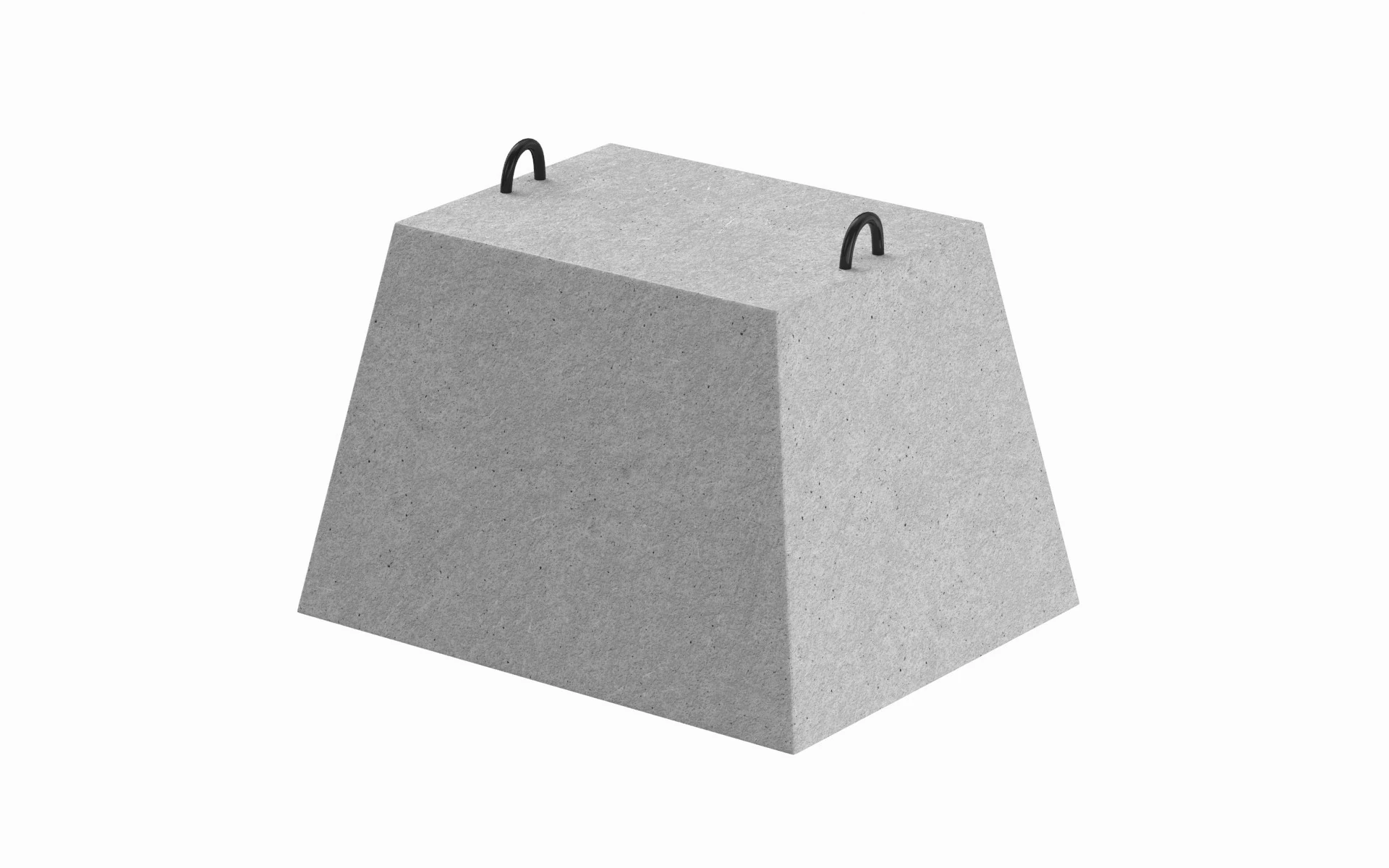 Concrete Block 3D Model .c4d .max .obj .3ds .fbx .stl .blend 