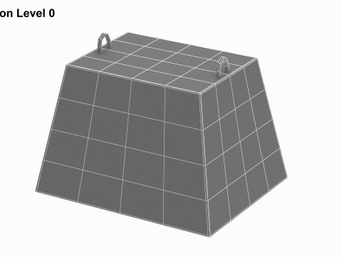 Concrete Block Model 3D