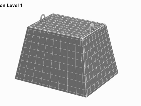 Concrete Block Model 3D