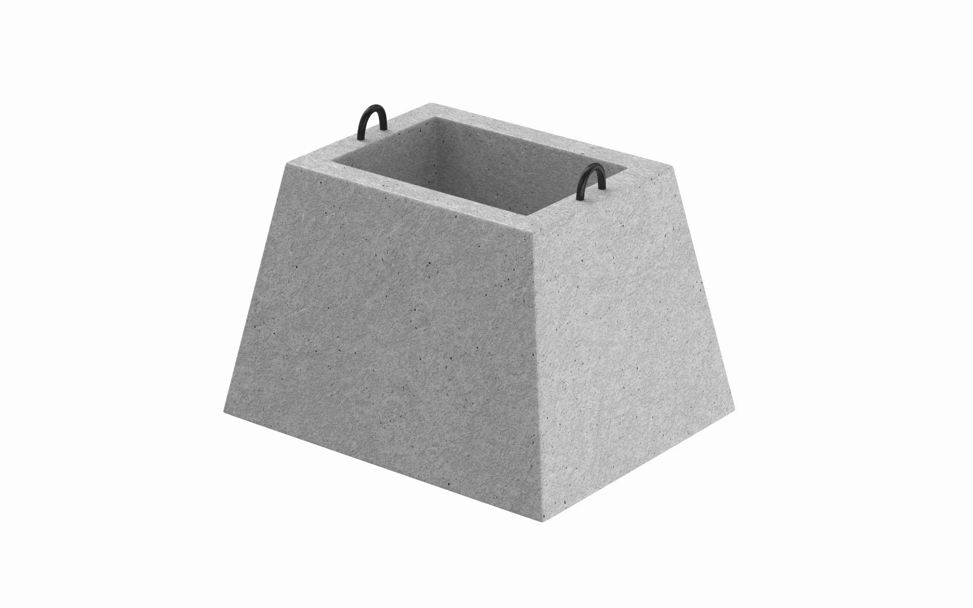 Concrete Block 3D Model .c4d .max .obj .3ds .fbx .stl .blend 