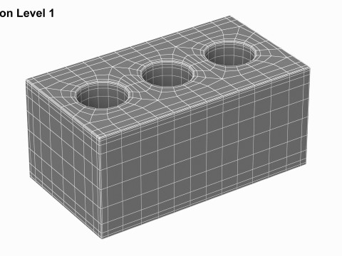 Concrete Brick 3D Model