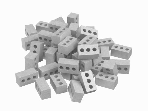 Pile Of Concrete Bricks 3D 모델