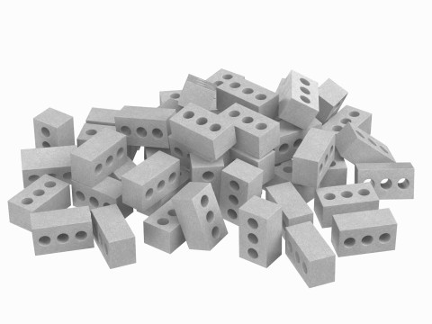 Pile Of Concrete Bricks 3D 모델